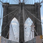 Walking over Brooklyn Bridge