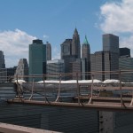 Walking over Brooklyn Bridge