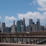 Walking over Brooklyn Bridge