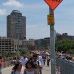 Walking over Brooklyn Bridge